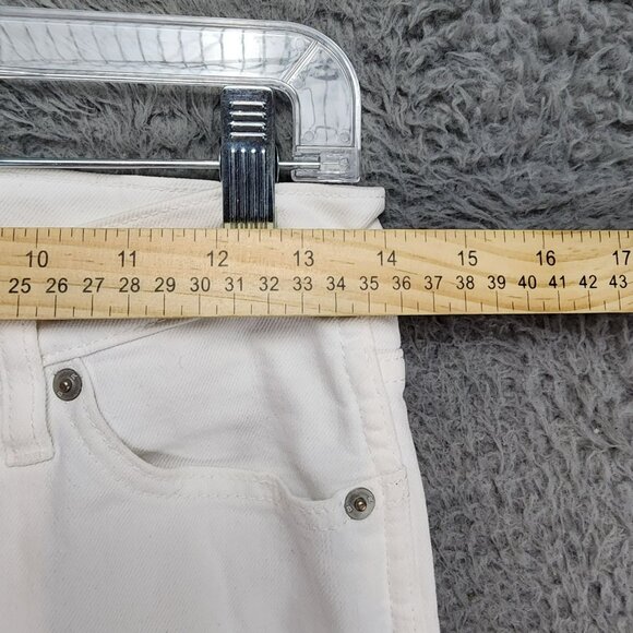 Banana Republic Jeans Womens 24 Petite White Stretch Mid Rise Slouch - Picture 5 of 14
